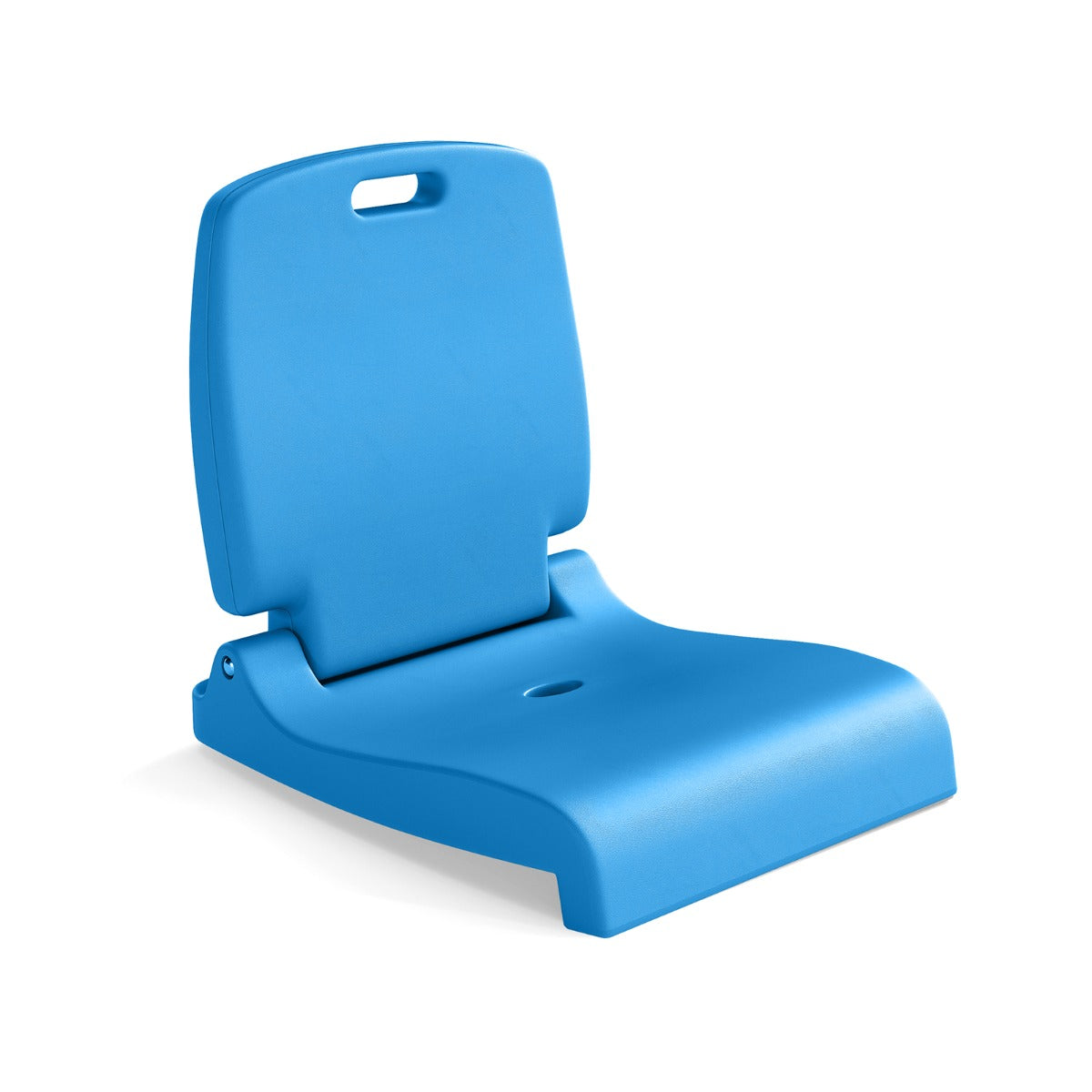 Cadeira de Piscina com Encosto, Pegas e Orifício de Drenagem para Campismo, Pesca e Praia 56 x 47 x 52 cm Azul