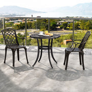 Conjunto de 2 Cadeiras de Jardim – Bronze – Alumínio Fundido