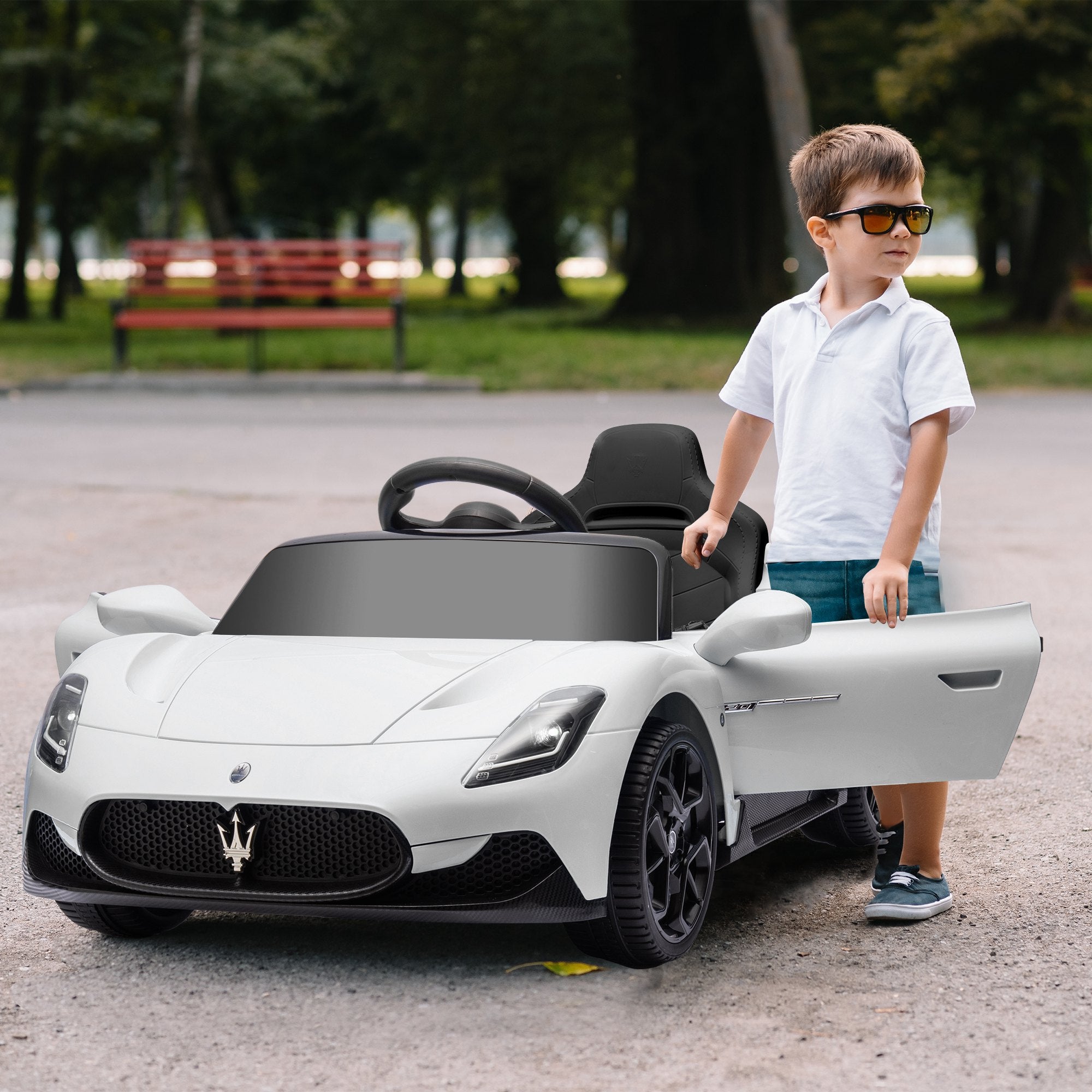 Carro Elétrico Infantil 105x65,5x42 cm Branco