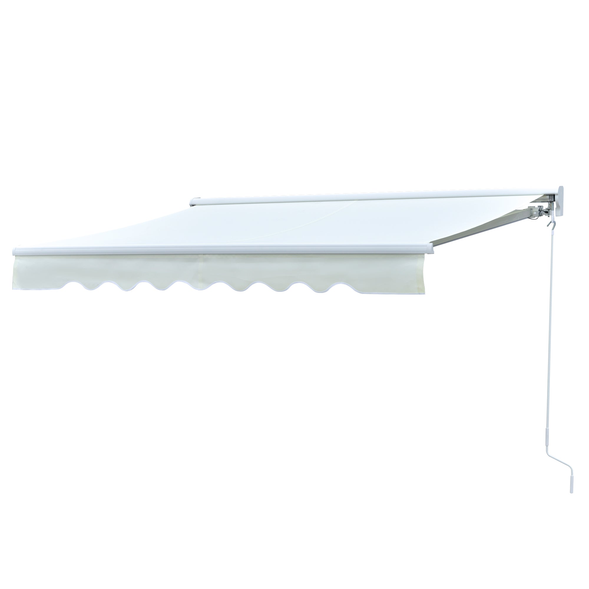 Toldo de Parede Retrátil 250x200 cm Bege com Luzes LED
