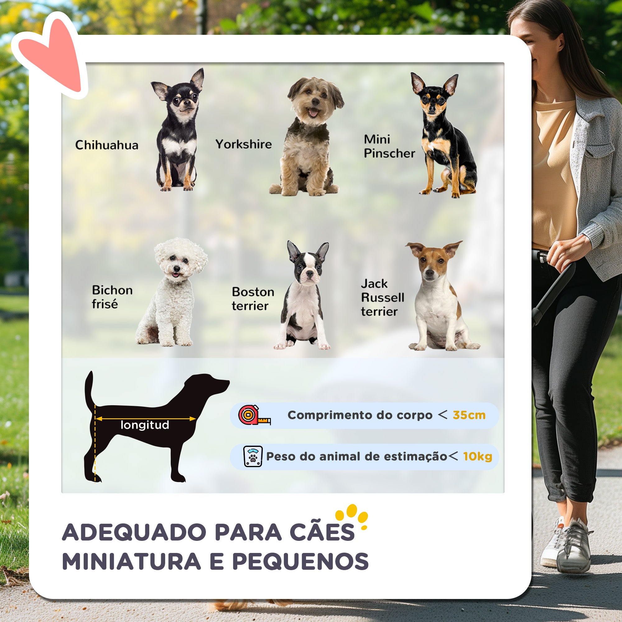 Carrinho para Animais de Estimação Dobrável 75x45x97cm Cor Marrom