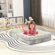 Sofá Infantil Modular – Cinzento – Tecido de Flanela