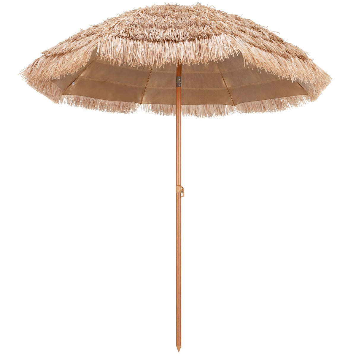 Sombrinha de Pátio – 208 cm – Natural – Palha e metal