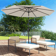 Guarda-Sol de Jardim com Manivela de 3m Bege