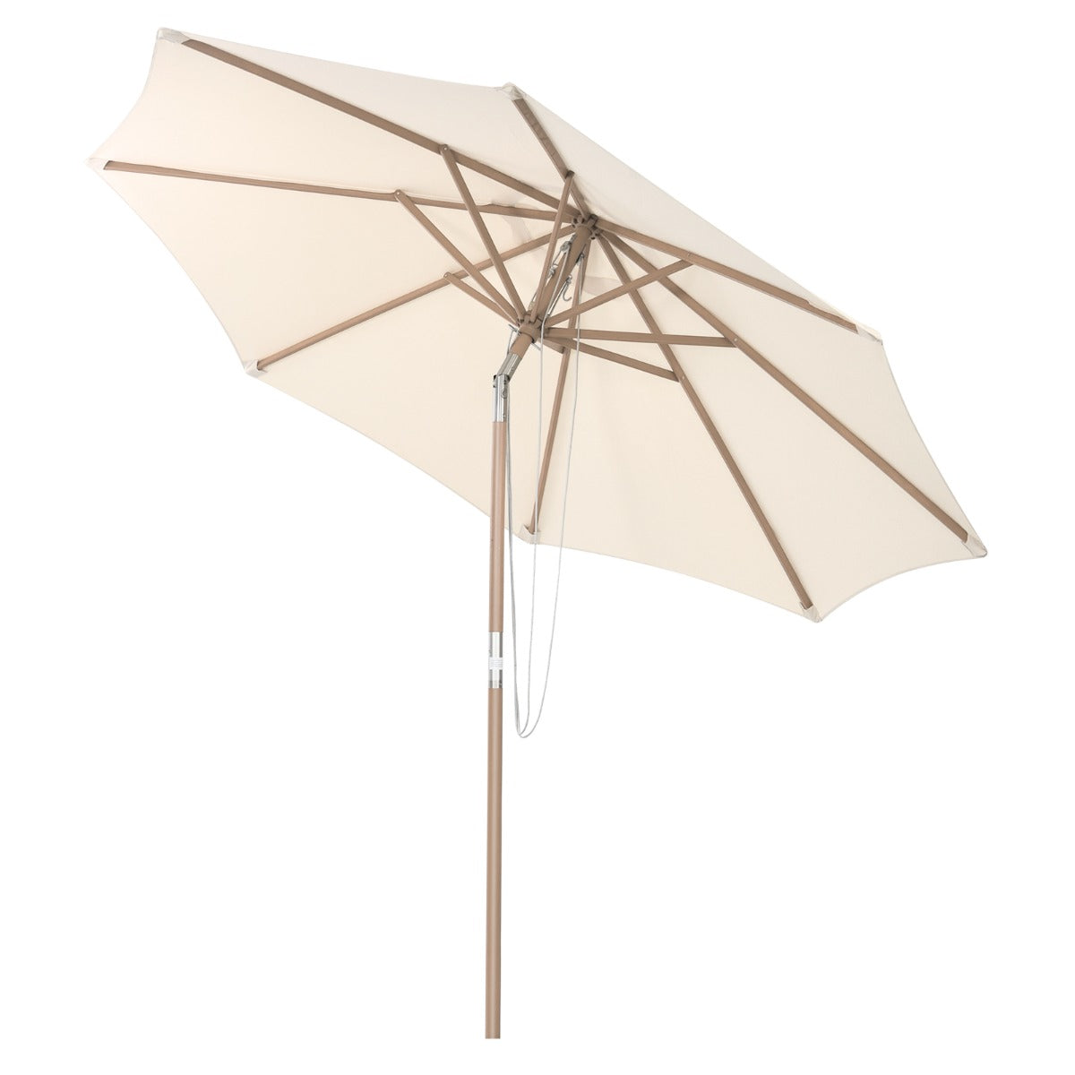 Guarda-Sol de Terraço Exterior – 2,7 m – Bege – Poliester