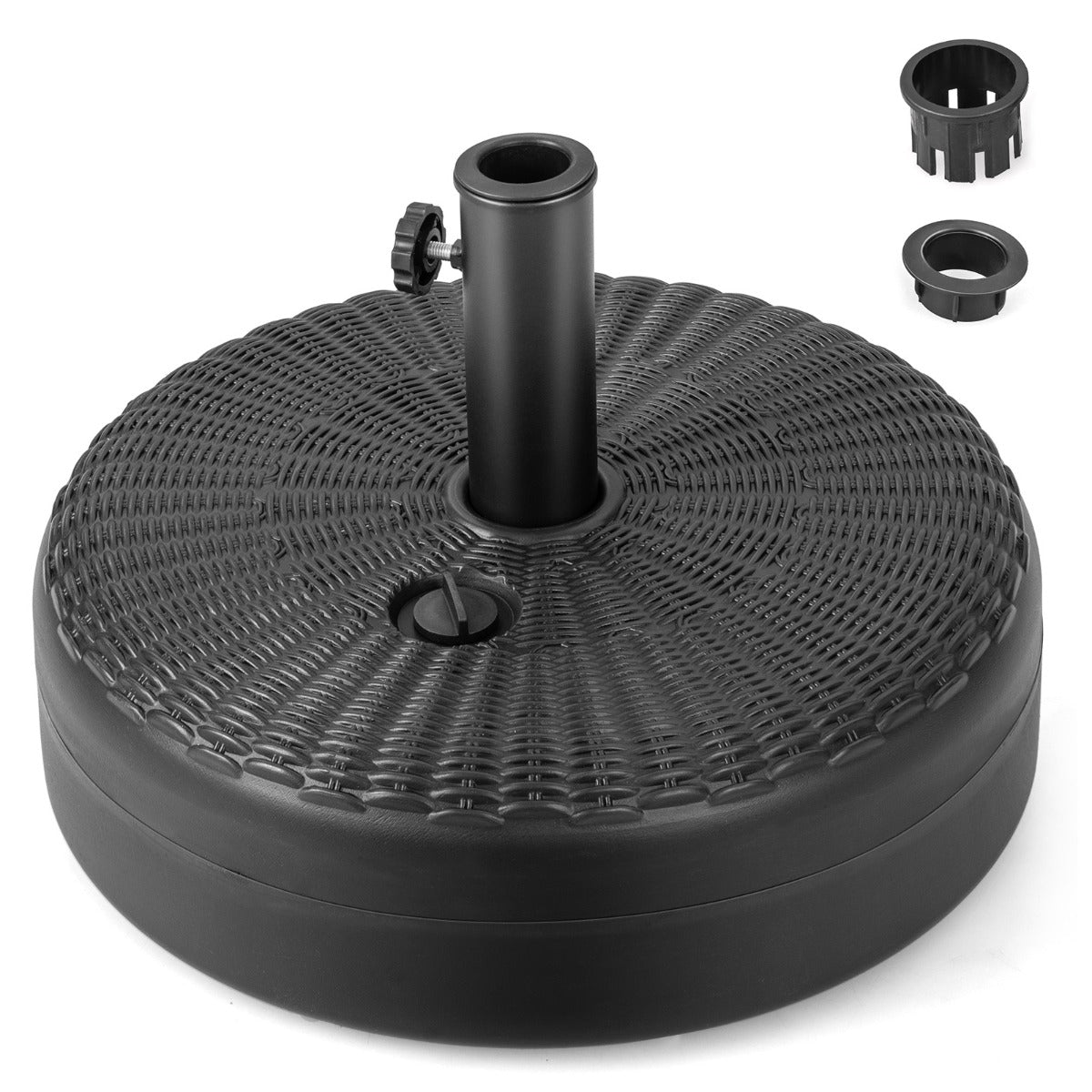 Base de Guarda-Sol Redonda – 45 cm – Preto – HDPE