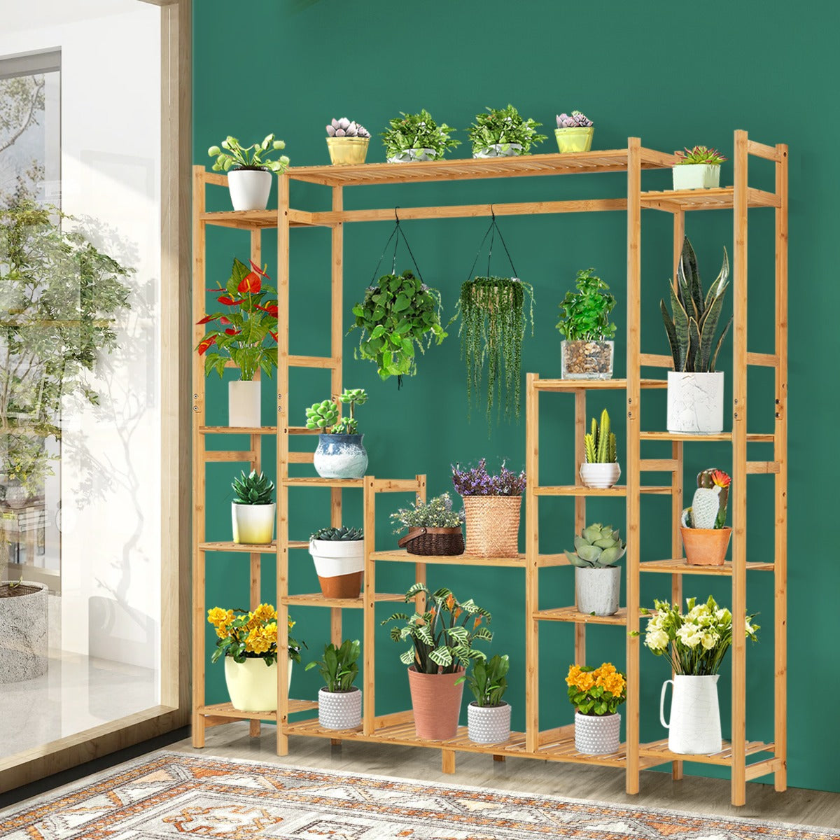Estante de Plantas de Bambu – 167 x 30 x 166 cm