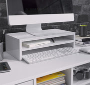 Suporte para monitor Abby em branco brilhante 46x13cm