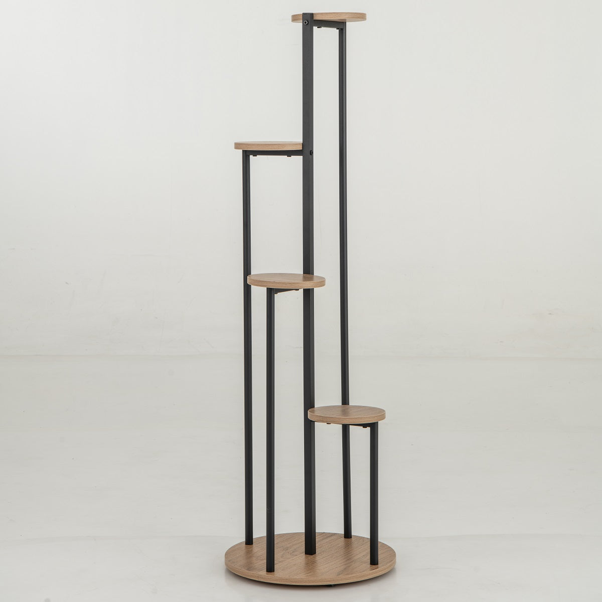 Estante de Plantas – 125 cm de altura – Branco e Dourado – Metal e MDF