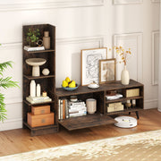 Suporte de TV até 50 Polegadas com Compartimentos e Prateleira Ajustável para Quarto 140 x 31 x 115,5 cm Café