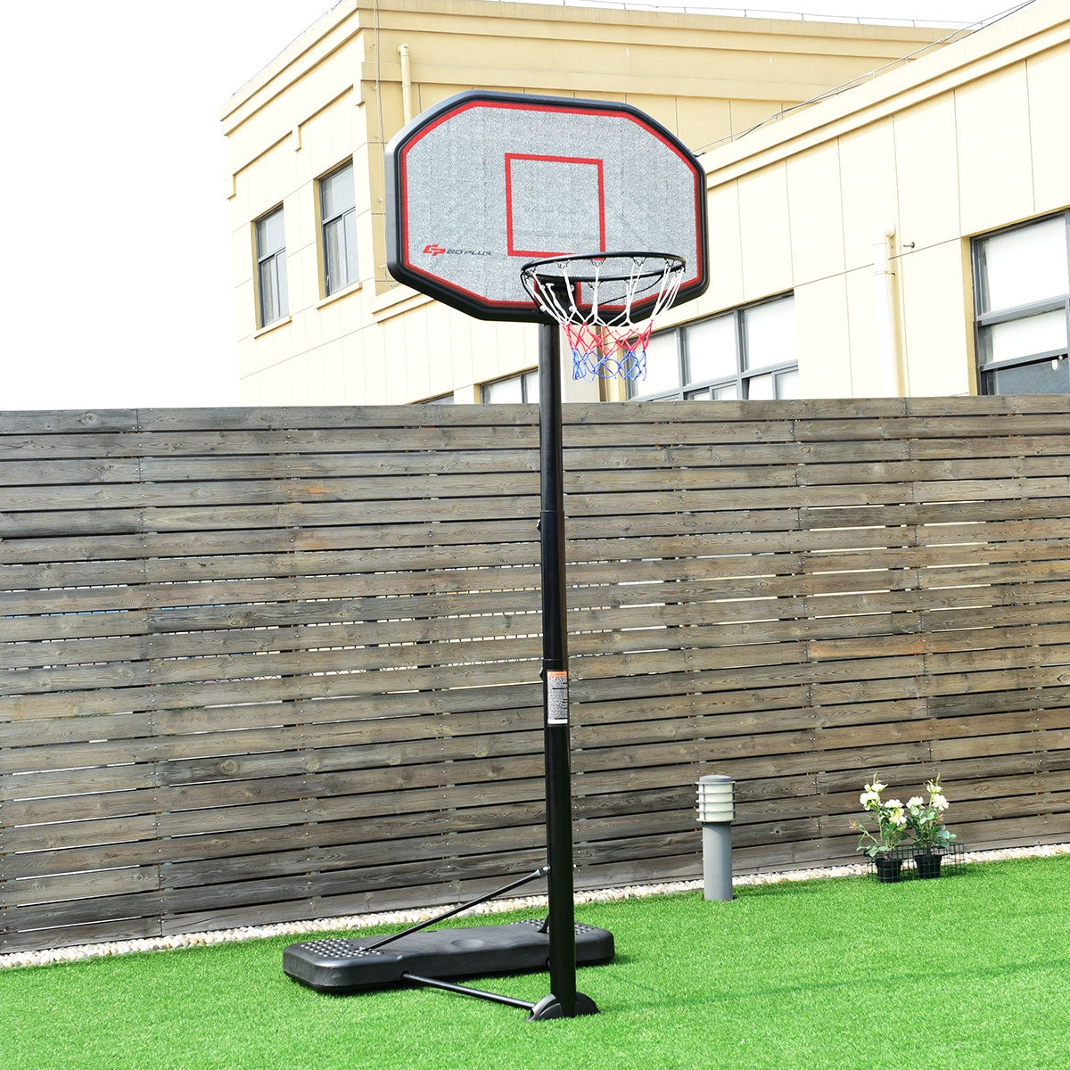 Canasta de Basquetebol com Suporte Ajustável em Altura e Rodas Móveis 220-305 cm