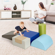 Conjunto de 6 Peças de Diferentes Formas para Brincar e Escalar para Desenvolvimento da Motricidade das Crianças Multicolorido-Verde