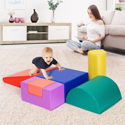 Conjunto com 6 Peças de Diferentes Formas para Brincar e Escalar para Desenvolvimento da Motricidade das Crianças Multicor-Amarelo