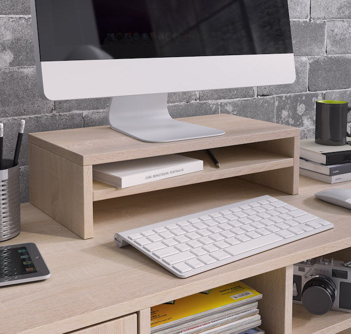 Suporte para monitor Abby em cor sonoma 46x13cm