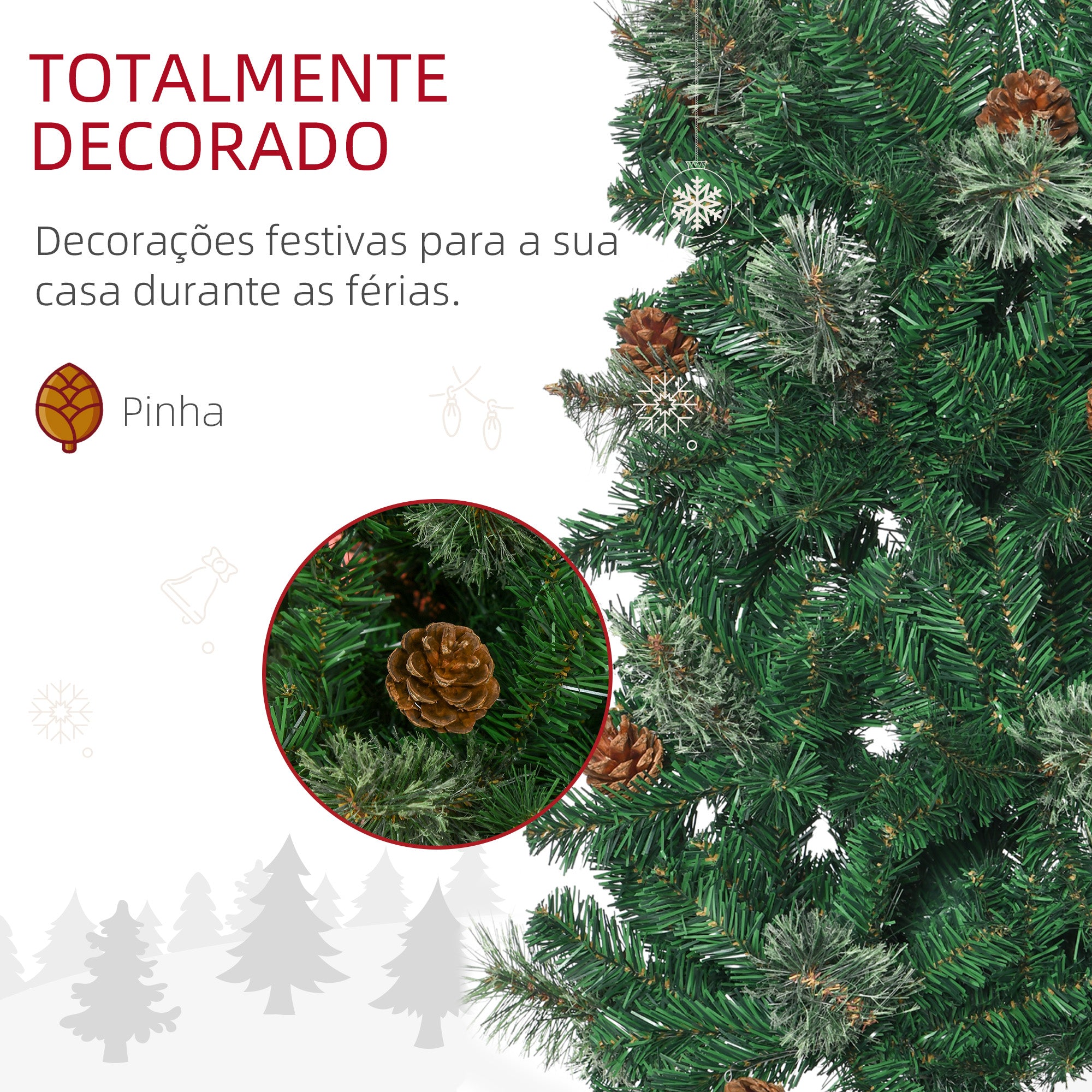 Árvore de Natal Artificial 195 cm Verde