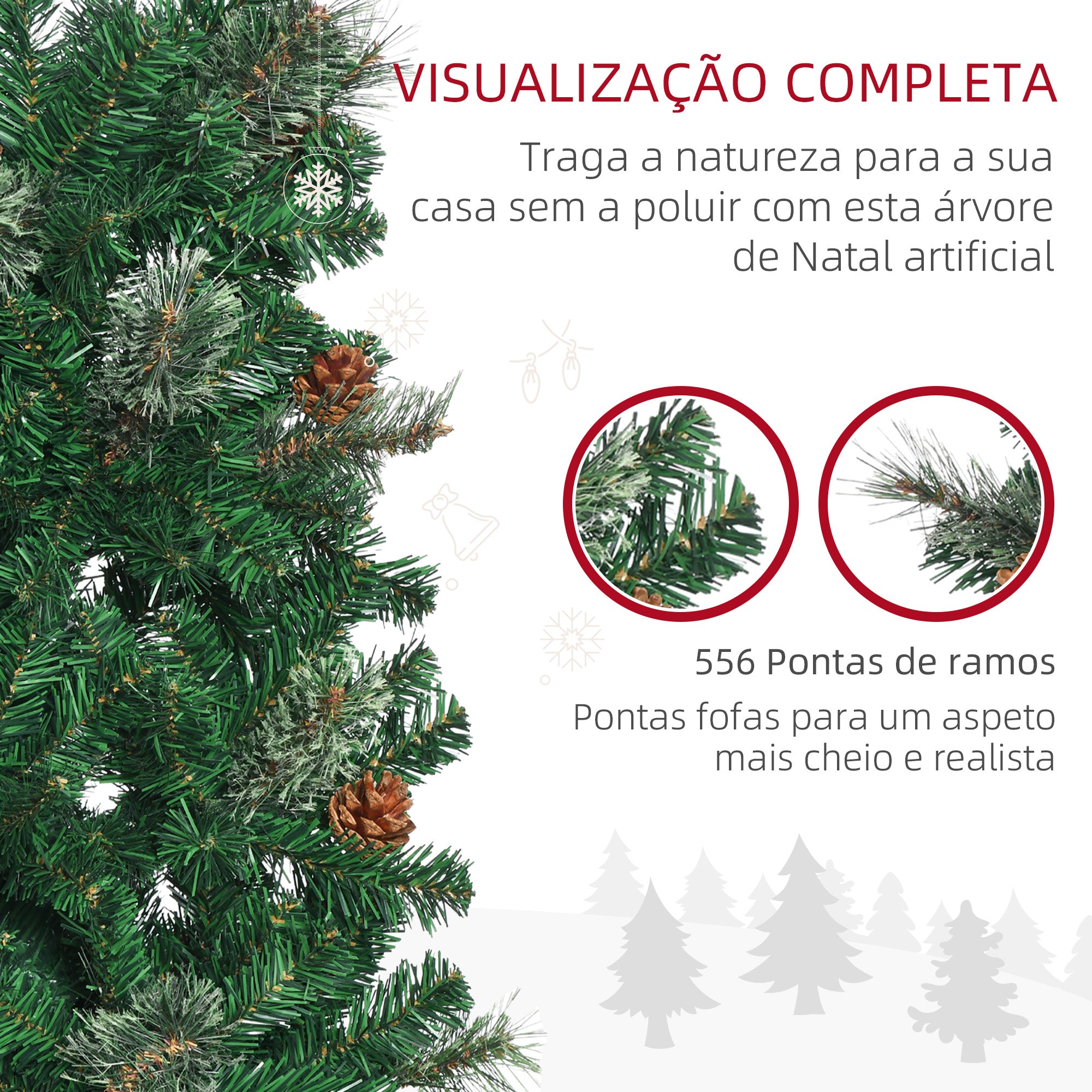 Árvore de Natal Artificial 195 cm Verde