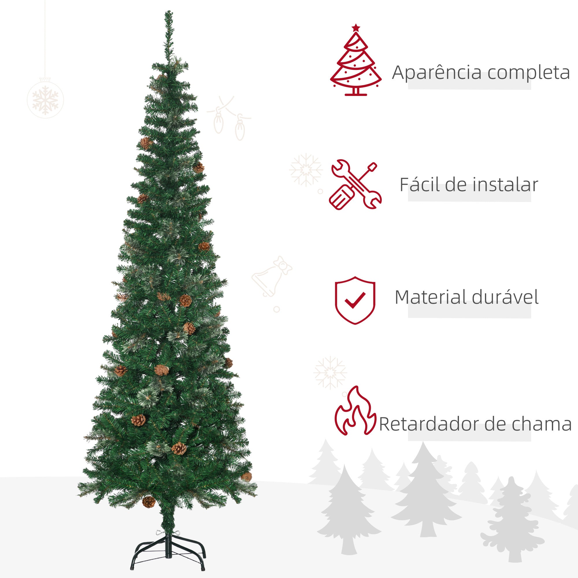 Árvore de Natal Artificial 195 cm Verde