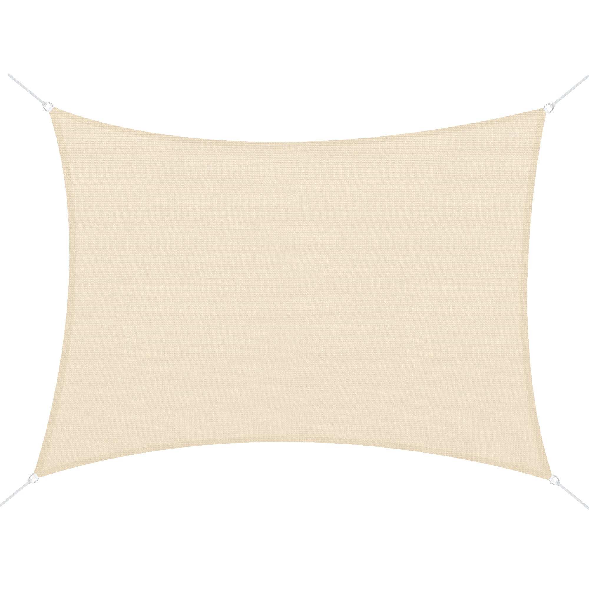 Toldo Vela de Sombra Retangular 400x600 cm Creme Branco
