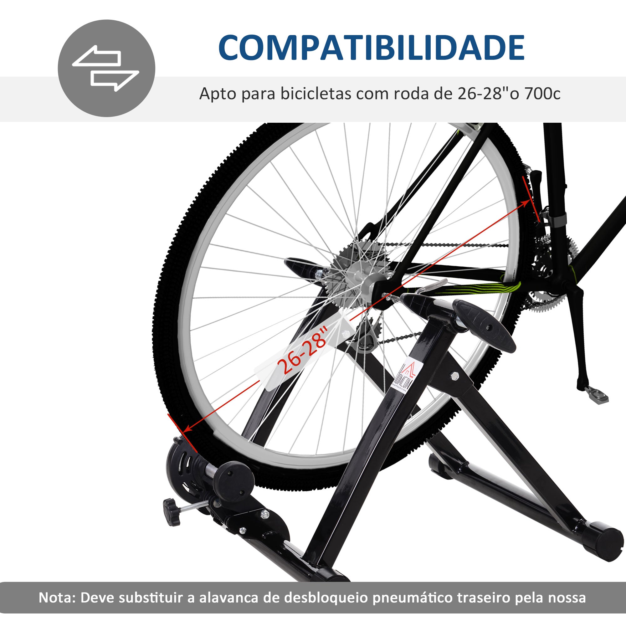 Rolo de Bicicleta para Treinamento Dobrável com Resistência Magnética 54,5x47,2x39,1cm Preto