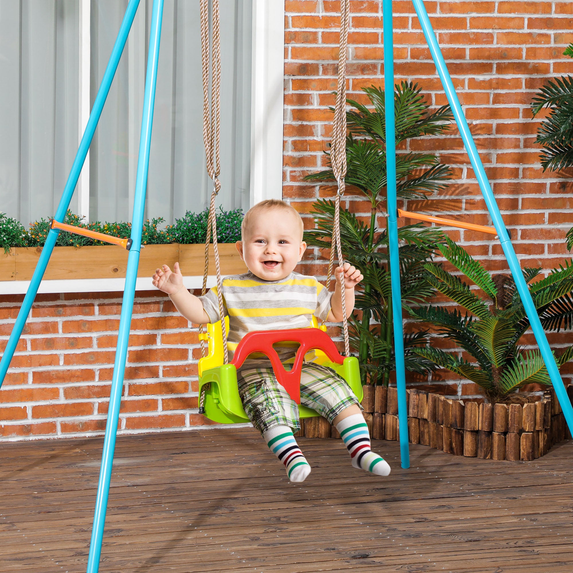 Baloiço Infantil Multicor 42x33x120-180 cm - Diversão e Segurança Garantidas