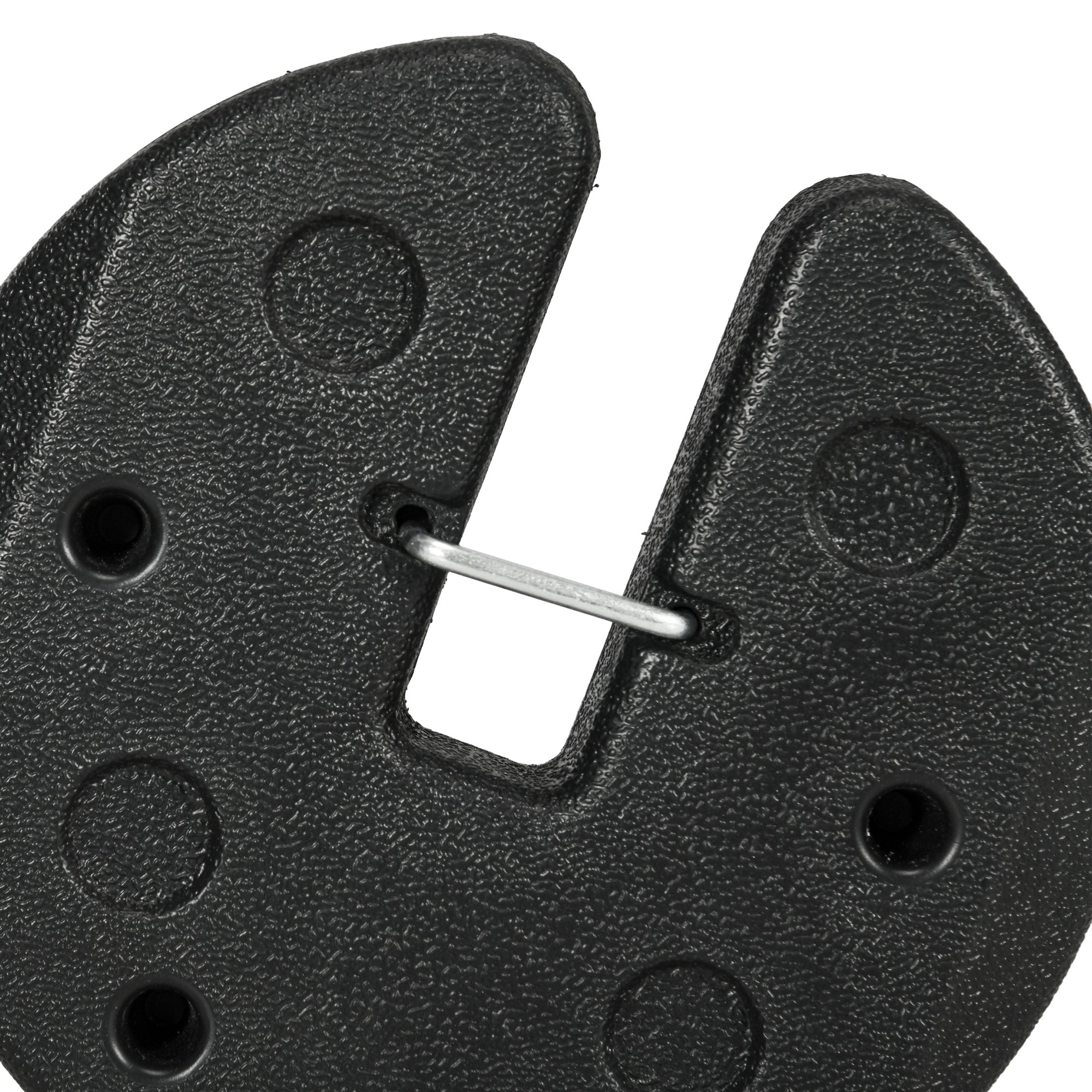 Conjunto de 4 Pesos para Tendas Dobráveis Ø22x5,5 cm - Cor Preto