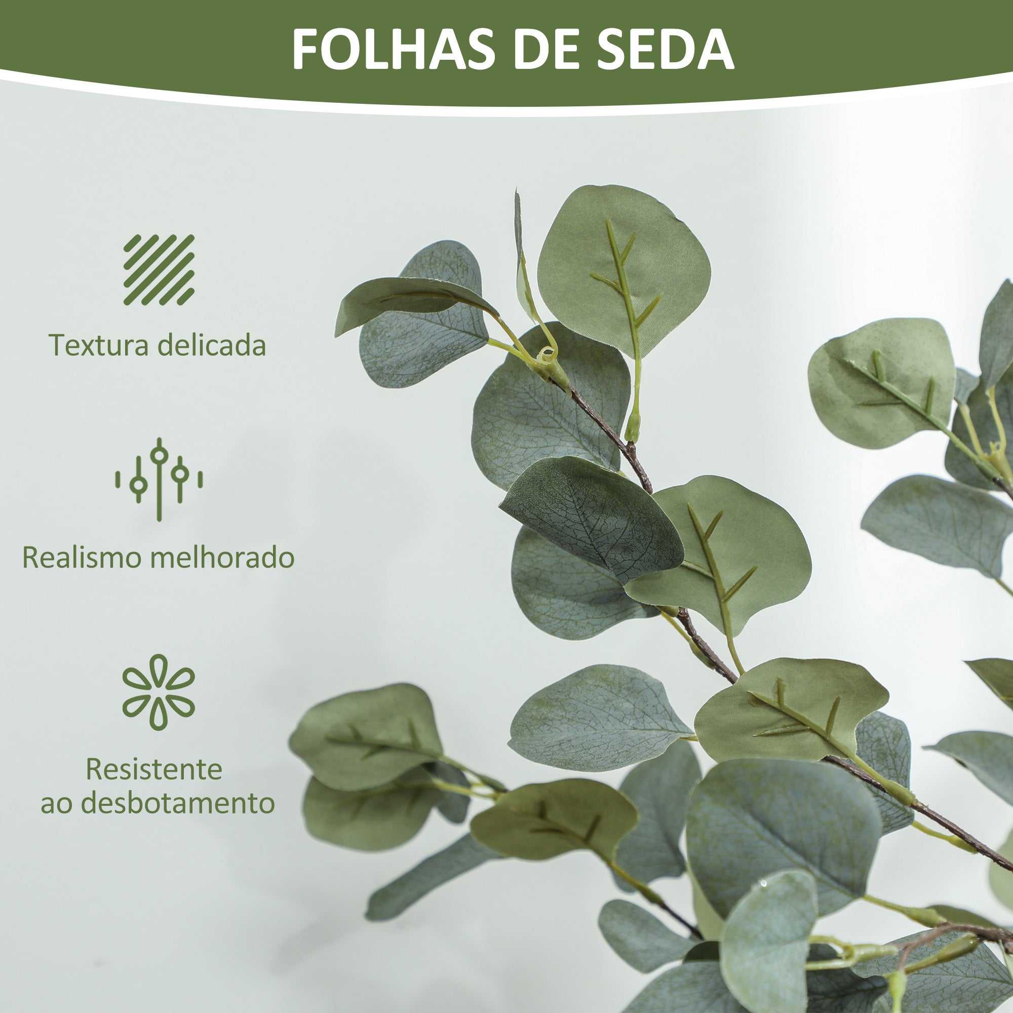 Planta Artificial de Eucalipto 150 cm Verde