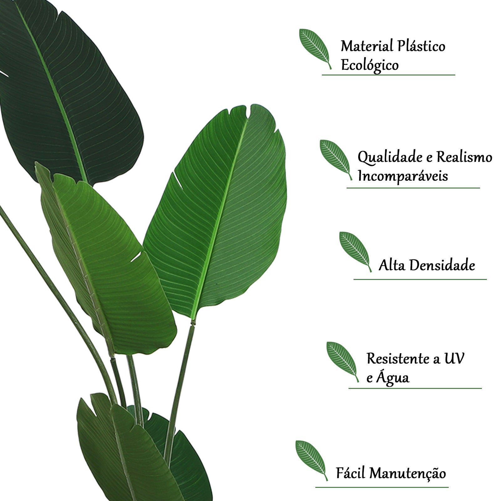 Planta Artificial Palmeira Verde Ø18x180cm - Decoração Interior e Exterior