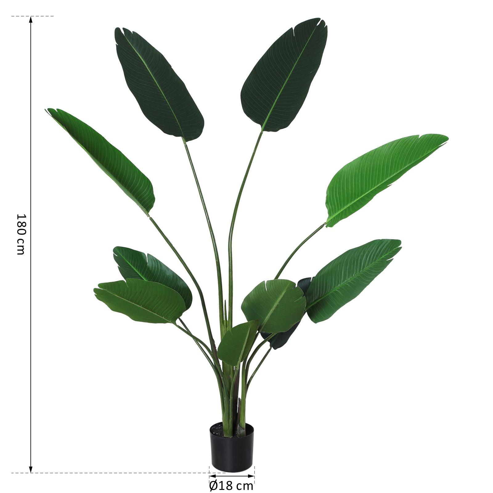 Planta Artificial Palmeira Verde Ø18x180cm - Decoração Interior e Exterior