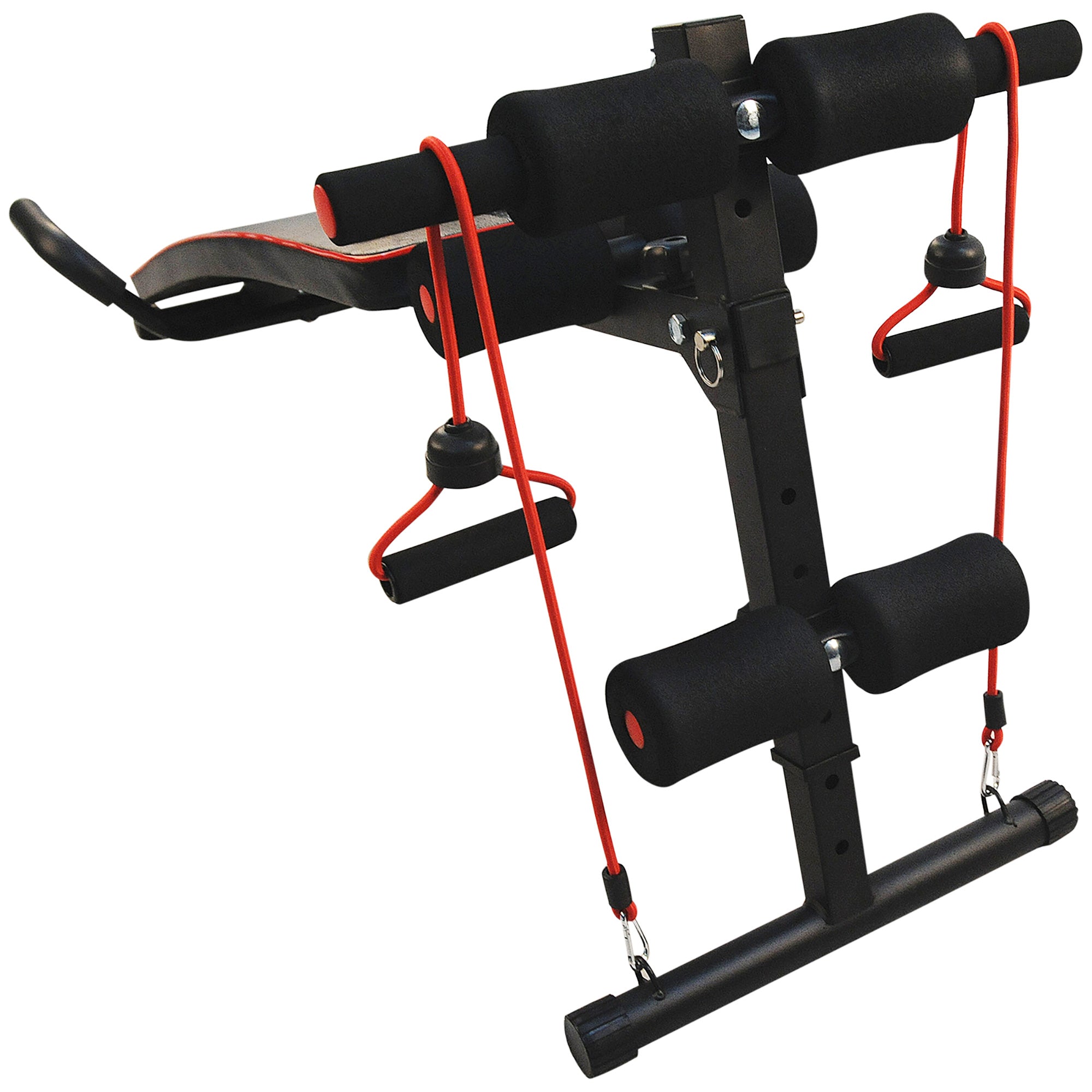 Banco de Abdominais Ajustável Preto 55,5x137,5x68 cm