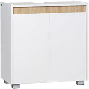 Armário Casa de Banho 57x33x60 cm Branco e Madeira