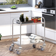 Carrinho Auxiliar de Cozinha 70,5x40,5x81 cm - Prata