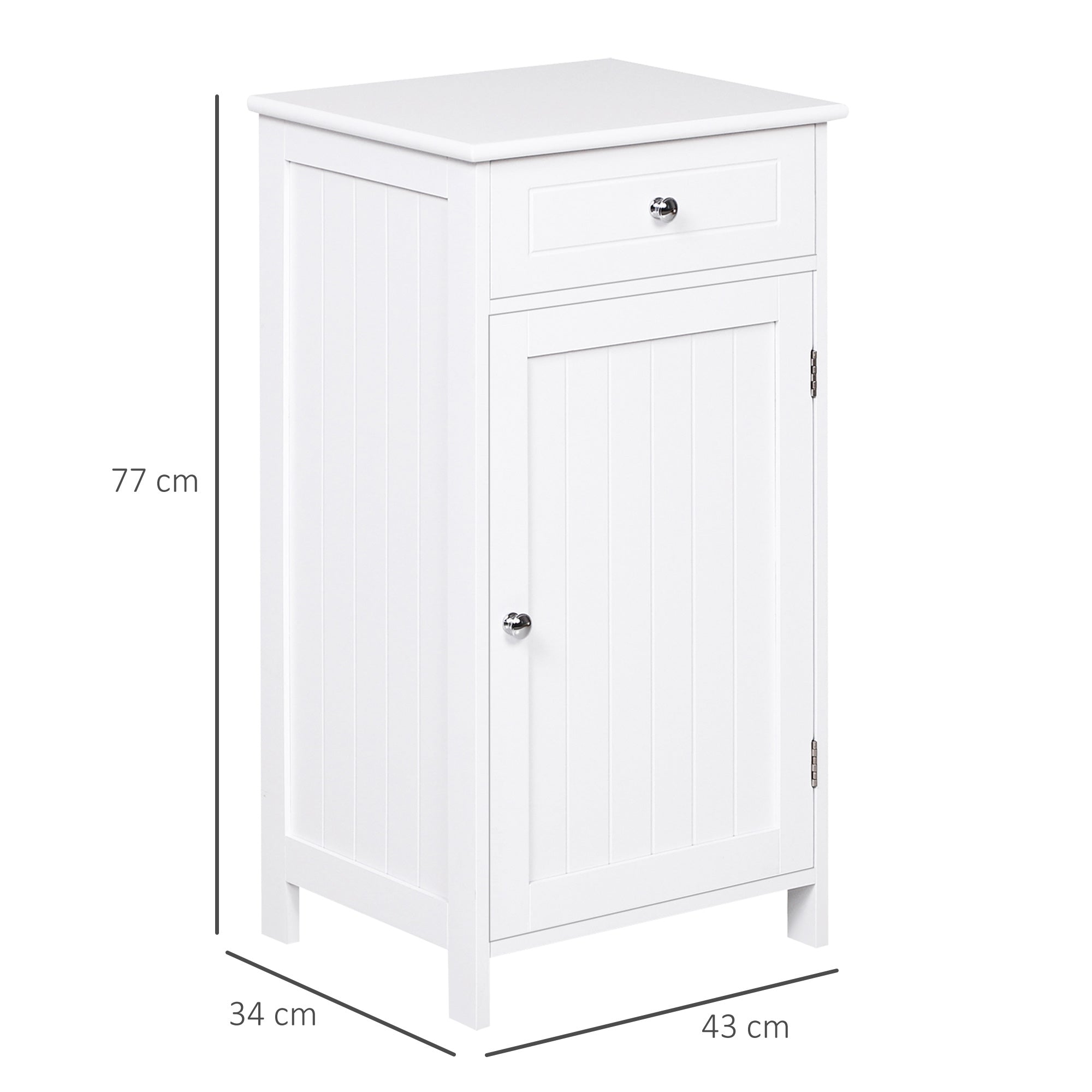 Armário de Casa de Banho Compacto 43x34x77 cm - Branco