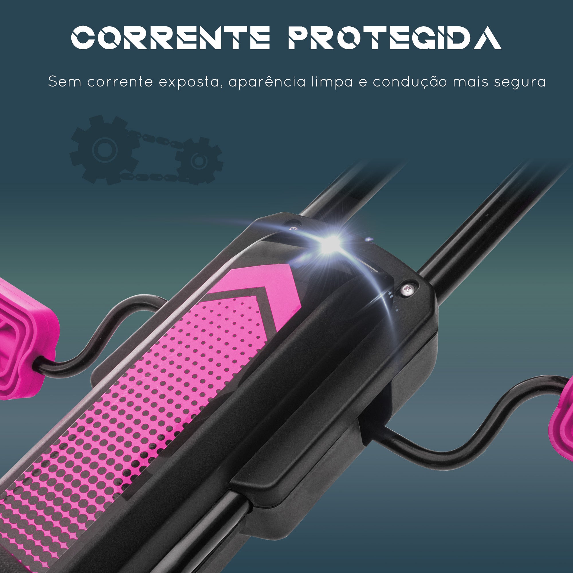 Kart a Pedais Infantil Rosa 121x58x61 cm para Crianças 5-12 Anos