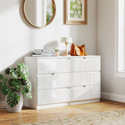 Cómoda Moderna com 6 Gavetas - 120x40x75 cm - Branco