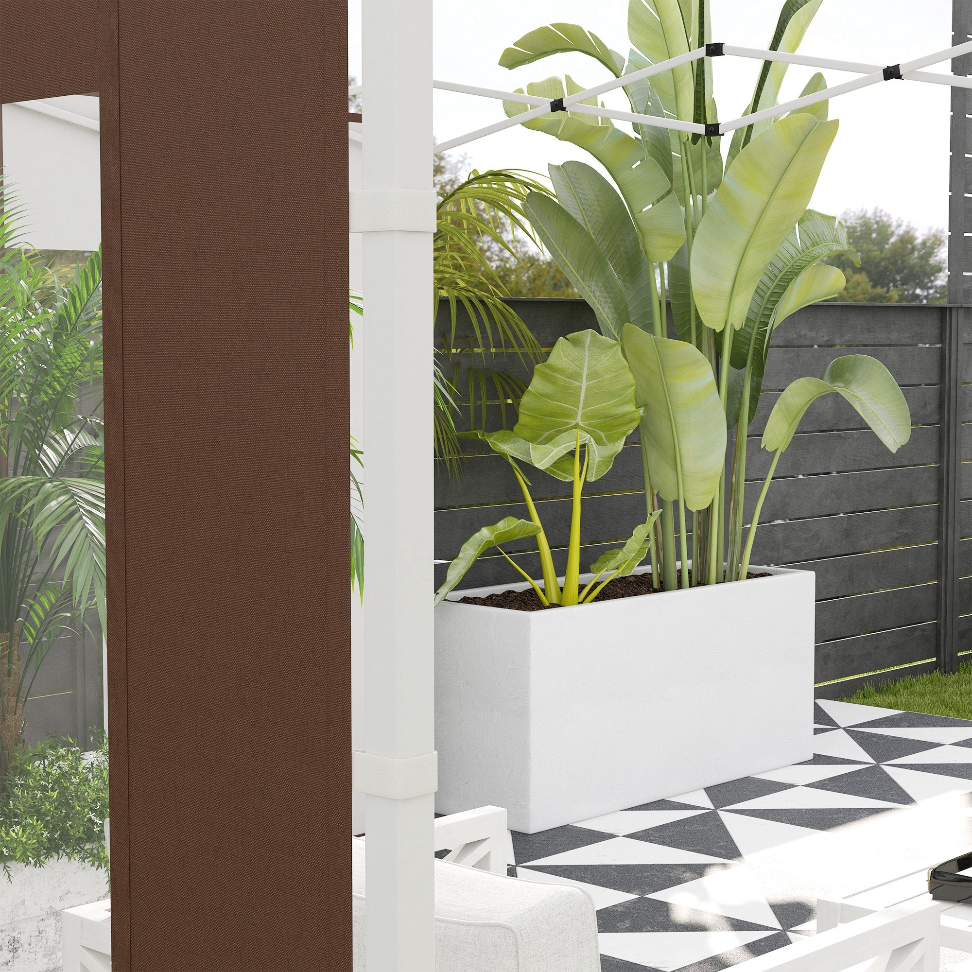 Paredes Laterais de Substituição 295x195 cm Cor Marrom