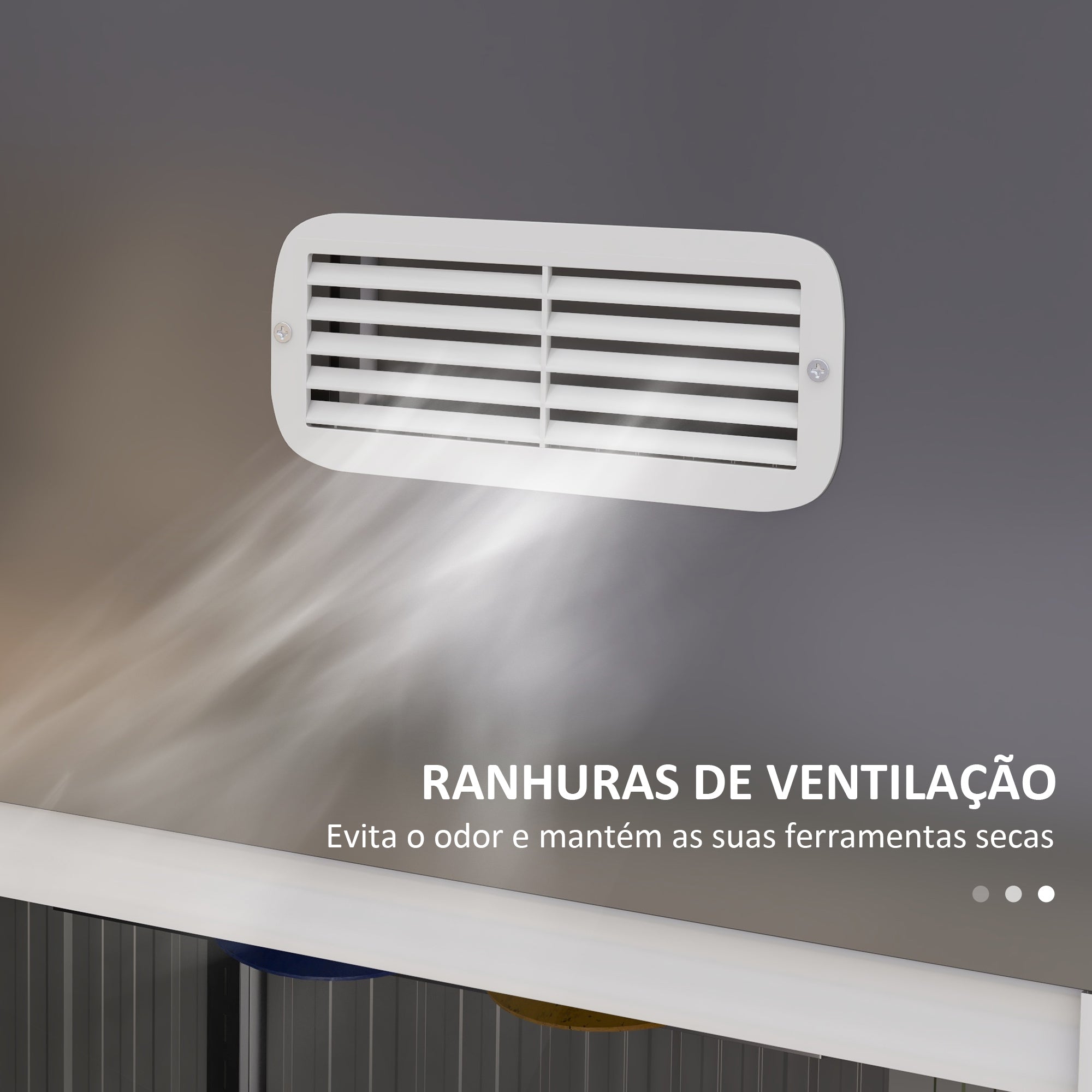 Abrigo de Jardim Metálico Cinza Escuro 238x132x198,5 cm - Prateleiras Ajustáveis