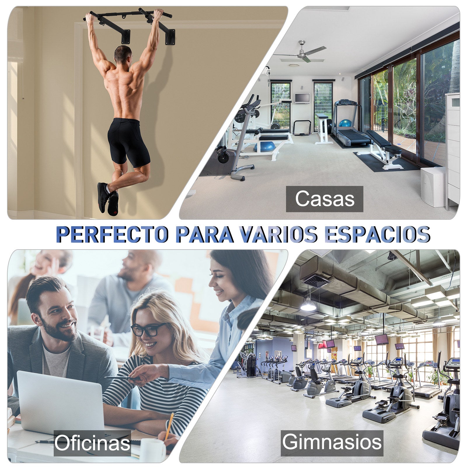 Barra de Elevações de Parede – 93,5x65x17 cm – Preto – Aço