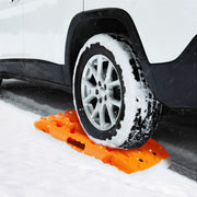 Conjunto de Tapetes de Tração para Todo-o-Terreno - 2 Peças para Neve - 58 x 31 x 6 cm - Laranja
