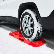 Tapetes de Tração Todo-o-Terreno Conjunto de 2 Tapetes para Neve Resgate de Veículos 58 x 31 x 6 cm Vermelho
