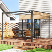 Pérgola de Alumínio 300x300x227 cm - Cor Cáqui