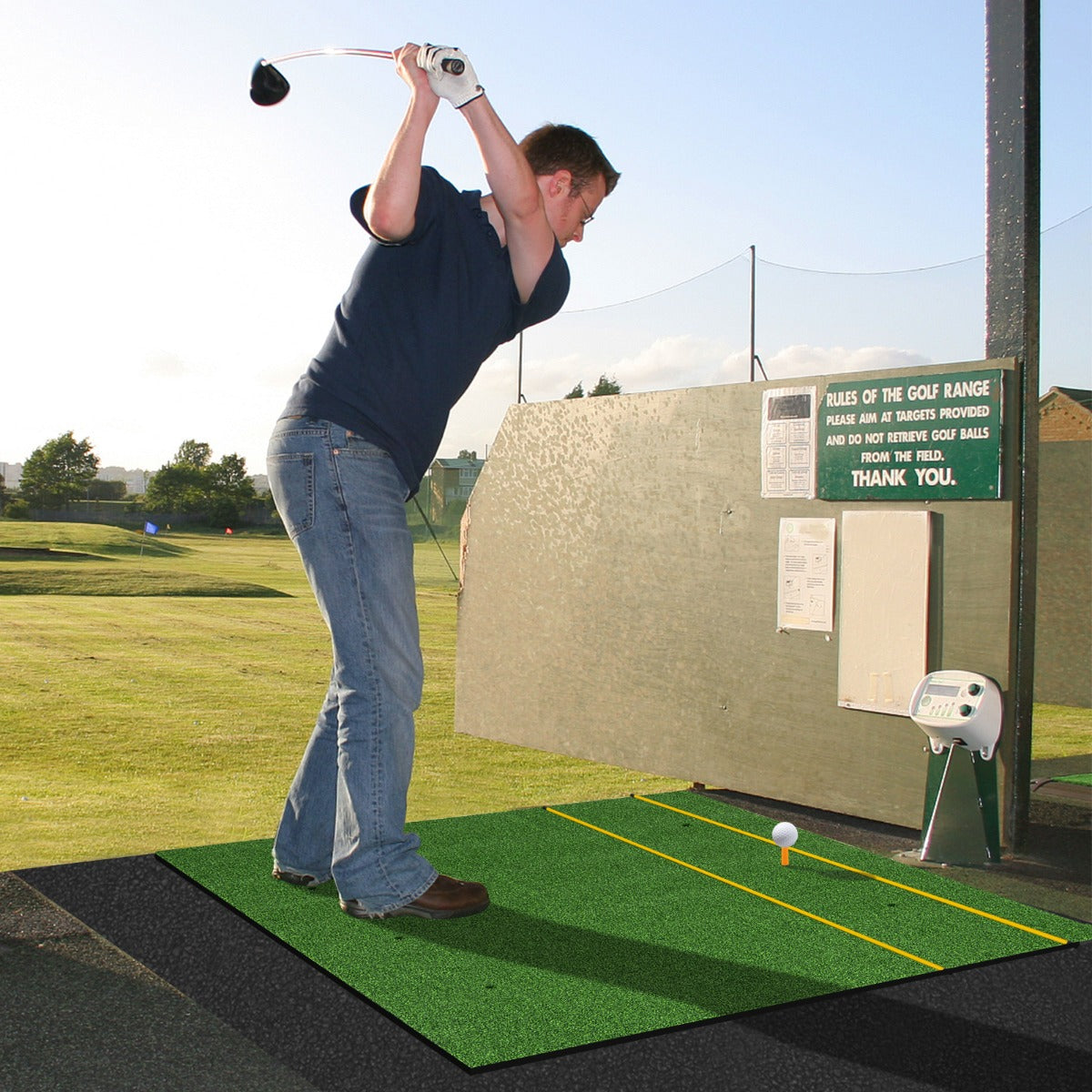 Tapete de Golfe Sintético 3 em 1 – 152 x 92 x 3,2 cm – Verde