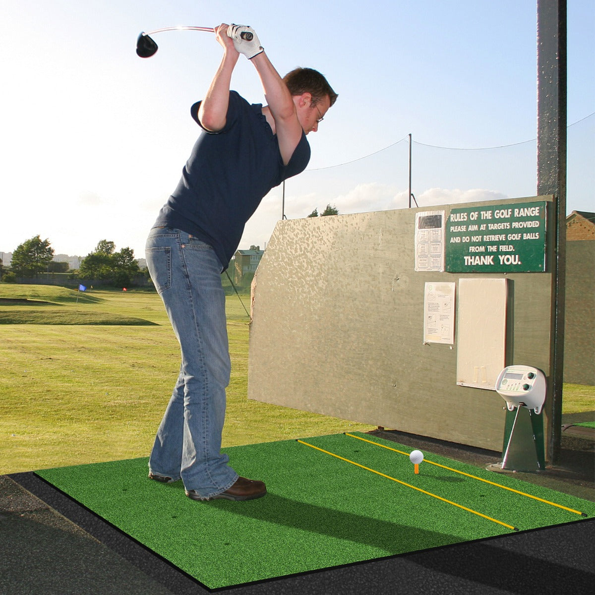 Tapete de Relva Sintética para Golf – 152 x 117 x 3,2 cm – Verde