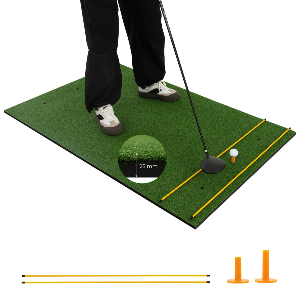 Tapete de Golf 3 em 1 – 152 x 92 x 2,5 cm – Verde – Sintético