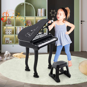 Teclado de Piano Infantil – 37 teclas – Preto – ABS e PE