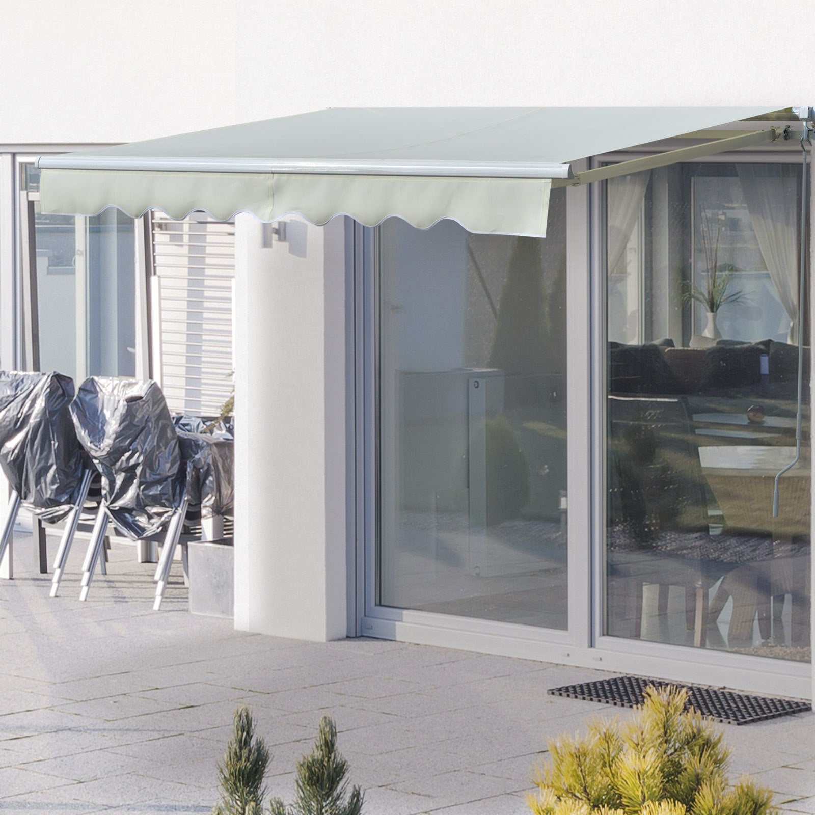 Toldo Manual Retrátil 250x200 cm - Cor Creme