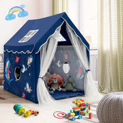 Tenda de Campismo Interior com Tapete Acolchoado Removível Oferta para Crianças 121 x 105 x 137 cm Azul