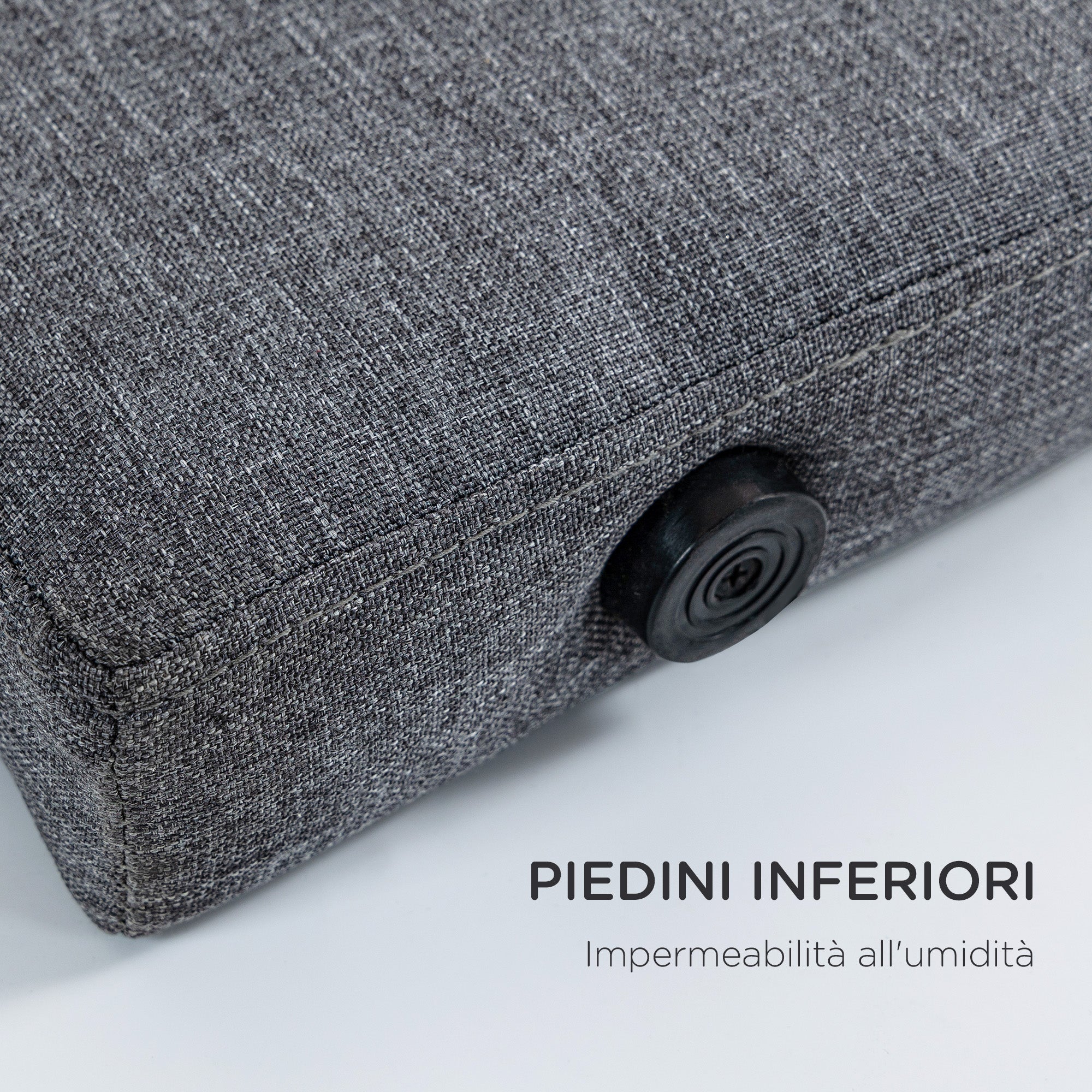 Cabeceira de Cama 160x7x120 cm Cinza - Estofada em Linho e Acolchoada