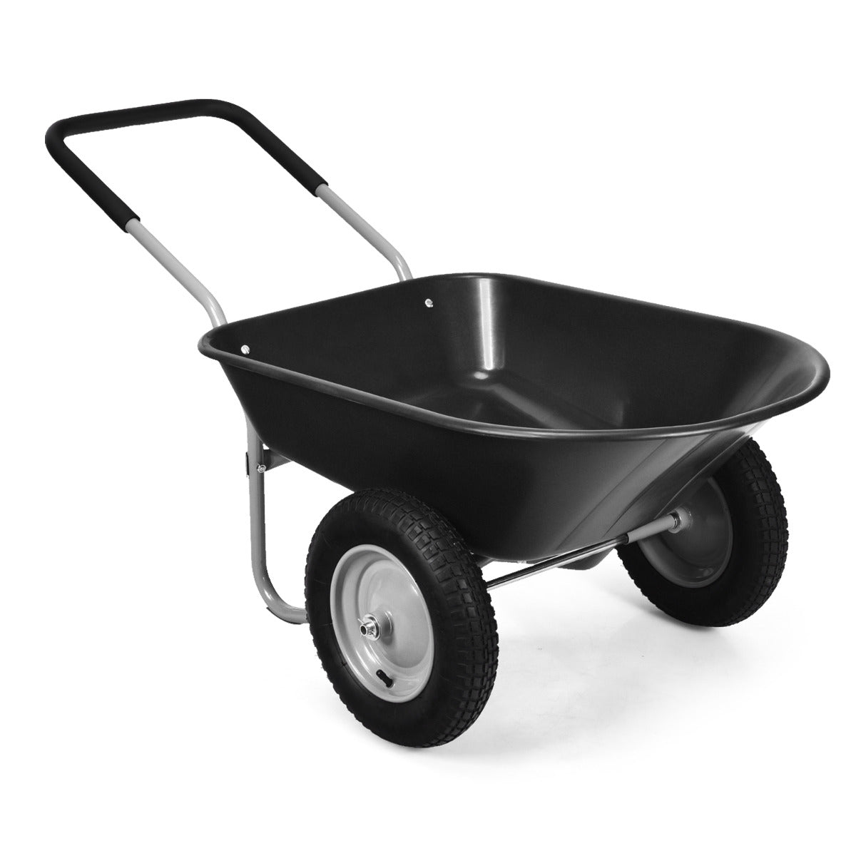 Carro de Jardim com 2 Rodas – 35 cm – Preto – Aço
