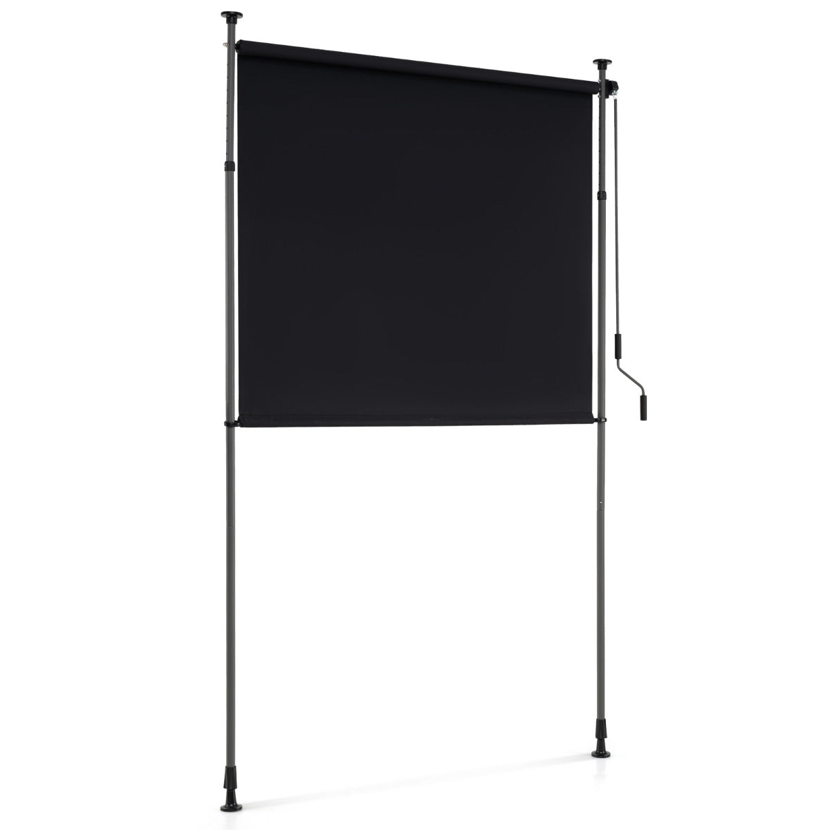Toldo Vertical Retrátil para Pátio 150/200/250x220-310cm - Sombrinha Enrolável para Exterior com Altura Ajustável