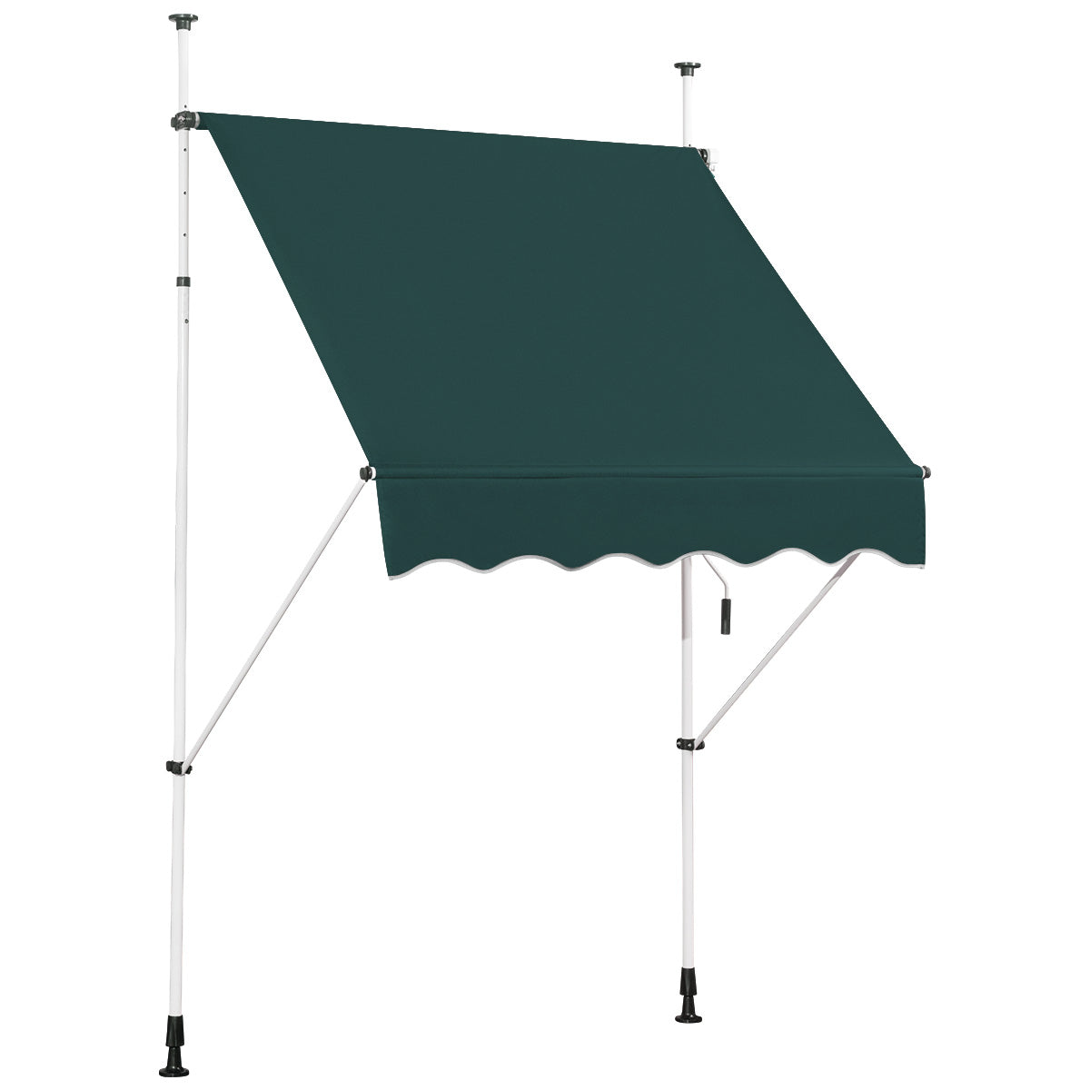 Toldo Telescópico e Retrátil Resistente a Raios UV para Jardim - Verde - 150cm